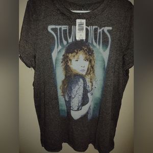 Stevie Nicks 1X 14-16 Torrid Short Sleeve Tee Grey NWT